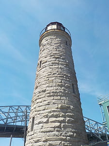 ngọn hải đăng, đá, quan điểm, bầu trời, Burlington, Ontario, cấu trúc