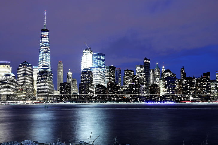 Skyline, Manhattan, NewYork, NYC, utca-és városrészlet, táj, worldtradecenter