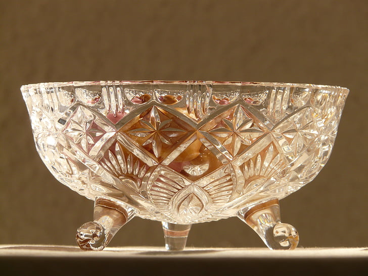shell, glass bowl, vessel, bowl, glass