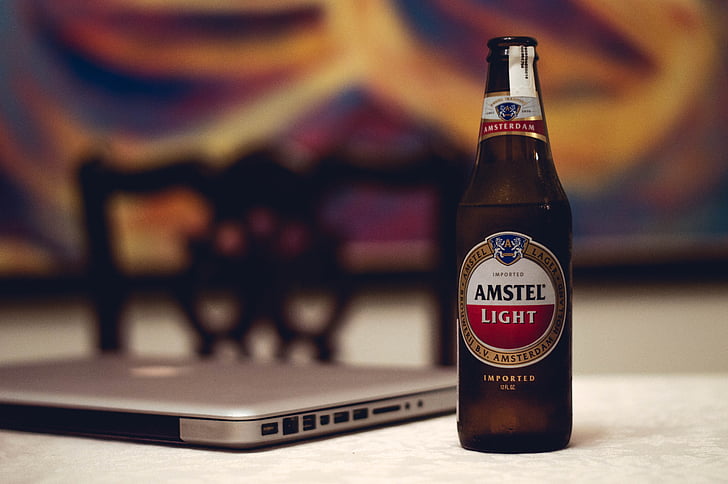 Amstel, пивоварна, напитки, лаптоп, компютър, електронни, технология