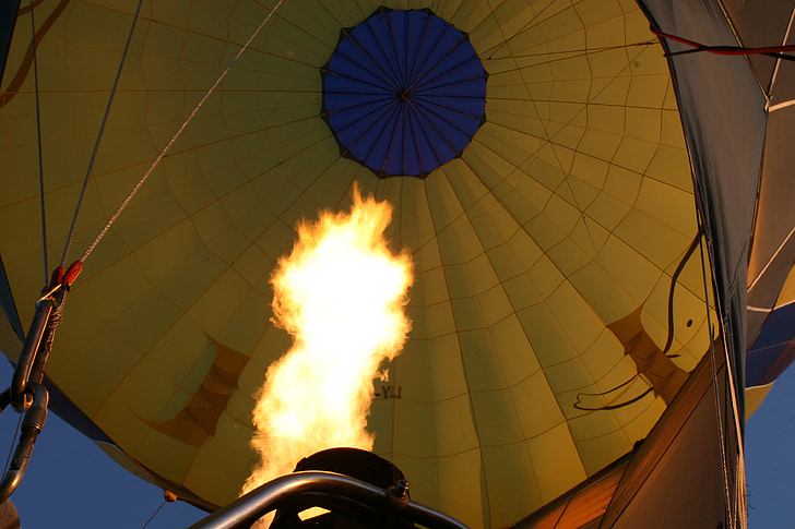 flamme, brand, ballon, ballooning, flyvning