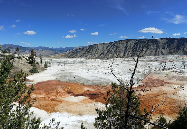 yellowstone, natural, america, landscape, wyoming, mountain, spring