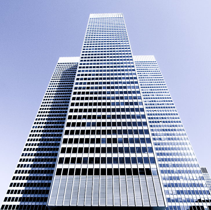 architecture, building, infrastructure, blue, sky, skyscraper, tower
