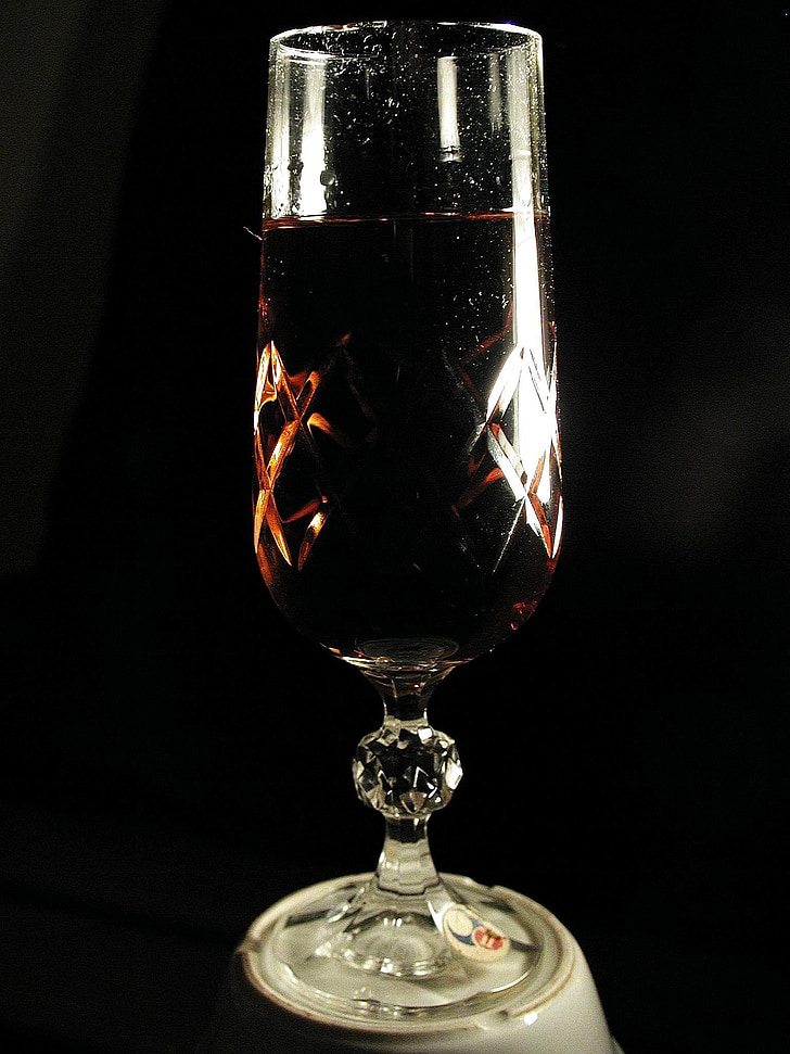 glass, crystal, wine, drink, food