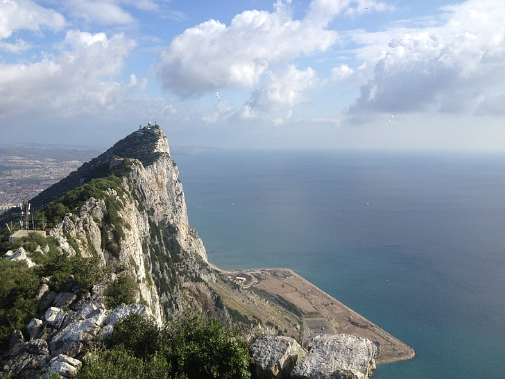Гибралтар, рок, пътуване, Европа, Туризъм, Испания, полуостров