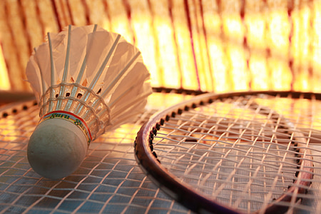 Badmintons, pingponga bumbiņu, sporta, aktivitāte, rakete, Rakešu, atbilst