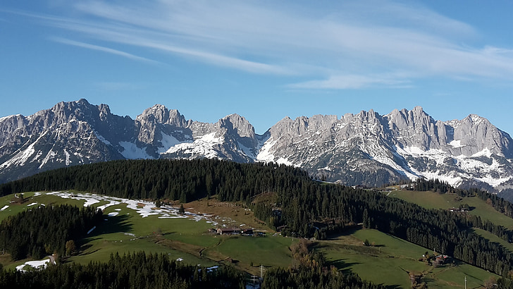 wilderkaiser, Kaiser kalnų, vasaros, Alm, kalnai, Alpių, roko taškų