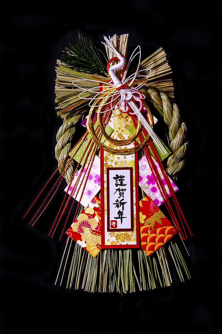 new year's day, japan, ornament, shimekazari, japanese style, good luck, tradition