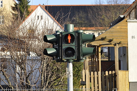 traffic light, signal, pedestrian, traffic, street, road, sign
