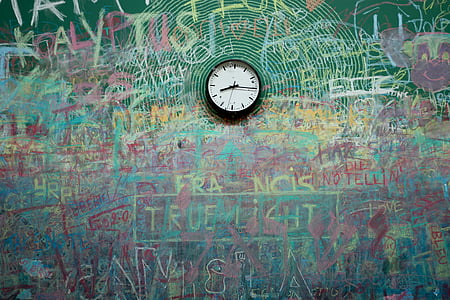 abstract, art, blackboard, chalkboard, clock, color, colorful