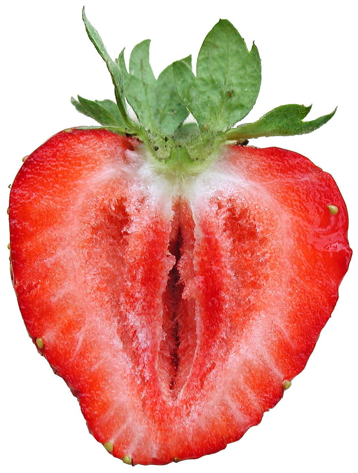 maasikas, tselluloosi, viilutatud, maitsev, Frisch, puu, punane