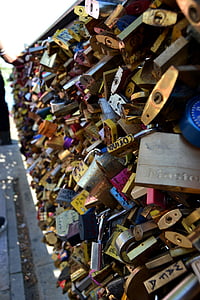 cerraduras, puente, París, amor, Francia, Castillo