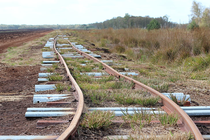 railway rails, seemed, track, nature, endless, track bed