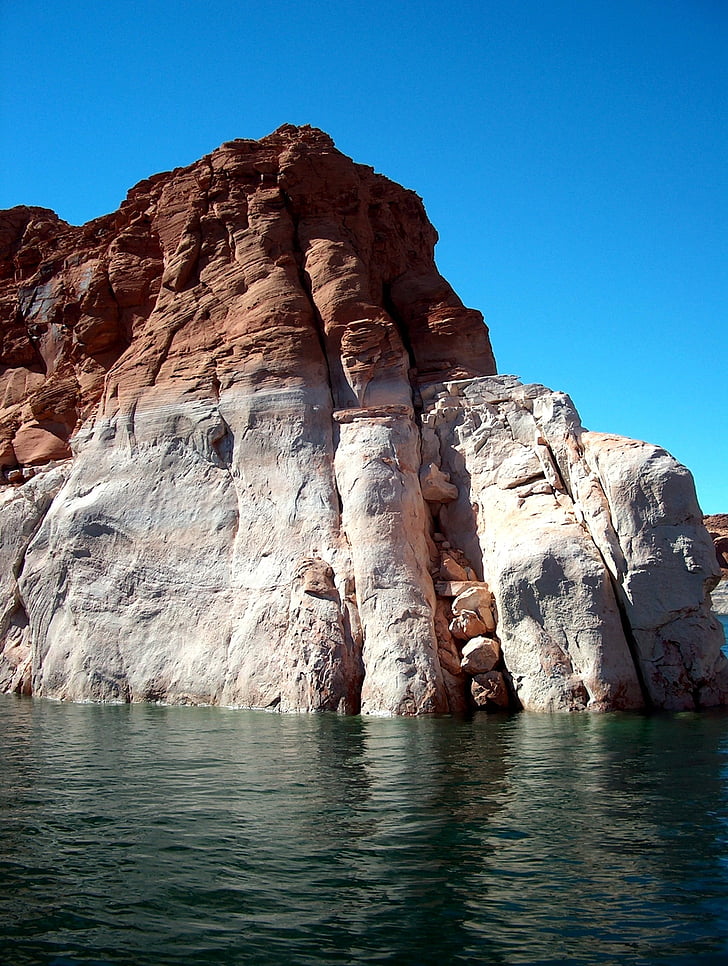 Lake powell, kaňon, voda, Spojené státy americké, Arizona, Rock, jezero