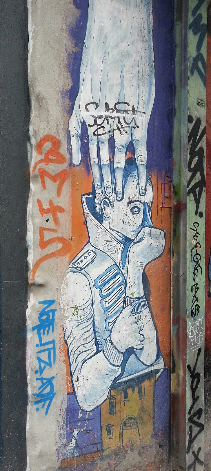 graffiti, art urbà, pintures murals, Art
