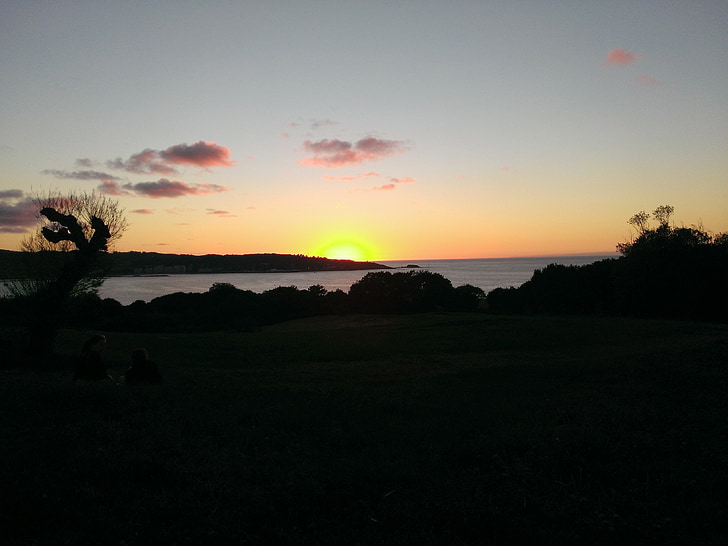 sunset, landscape, sky, nature, blue, outdoor, scene