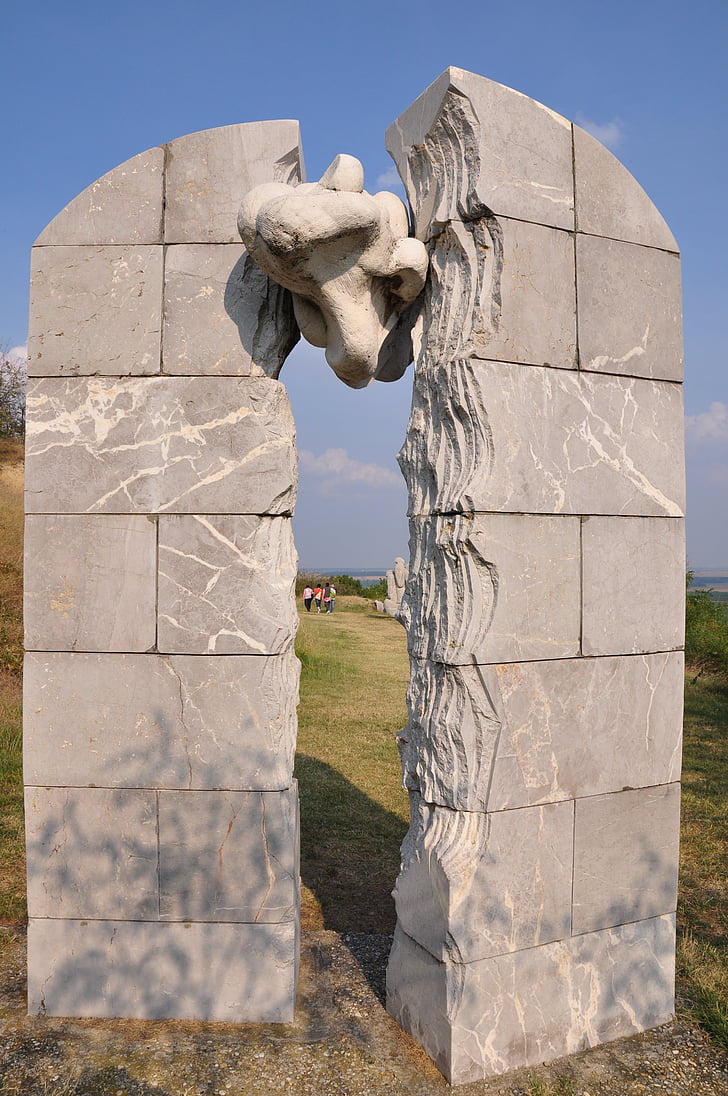 escultura de piedra, la montaña es un símbolo de, Parque de la estatua, la cara de la región, naturaleza, arte