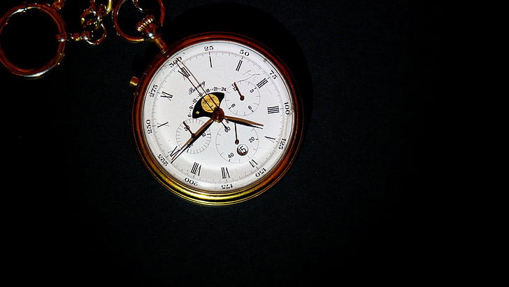 นาฬิกาพก, นาฬิกา, เวลา, ชี้, หน้าปัดนาฬิกา, เวลาของ, วินาที