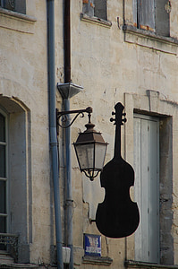 violin, luminaire, nhạc cụ