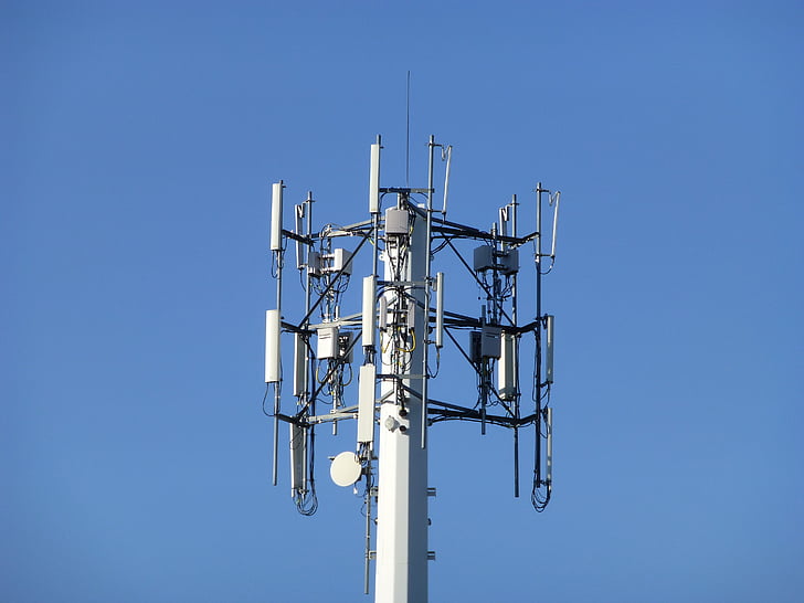 Torre de celular, céu, azul, céu claro, Torre, Estação, tecnologia