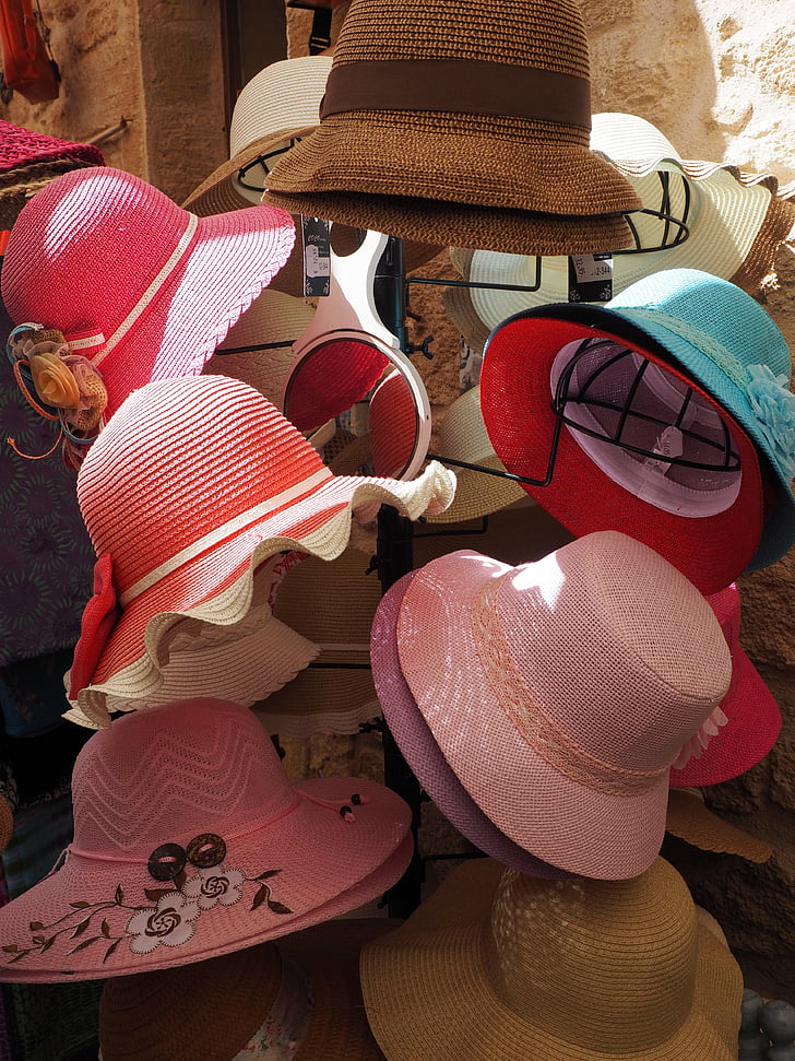 klobúky, Ochrana pred slnkom, pokrývky hlavy, klobúk proti slnku, oblečenie, módne, Chic