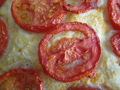focaccia, pizza, tomate, pão, comida, queijo, tomate