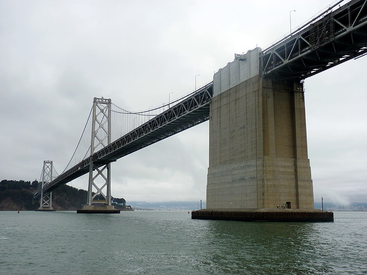 Bay bridge, San francisco, Oakland bay bridge, Californië, Bay, brug, hangbrug