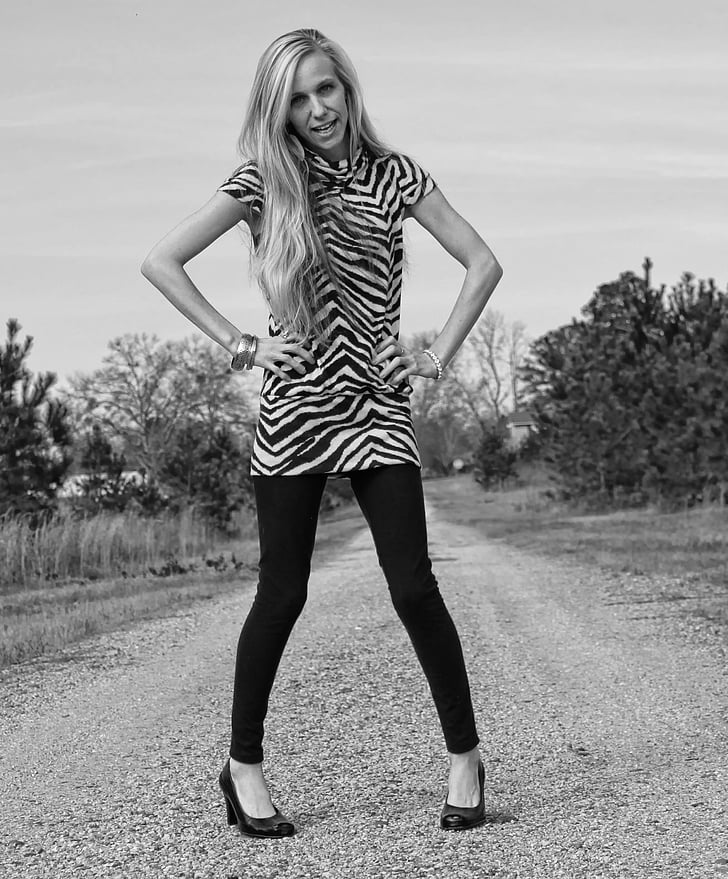 girl, posing, road, dirt road, trees, black and white, fashion