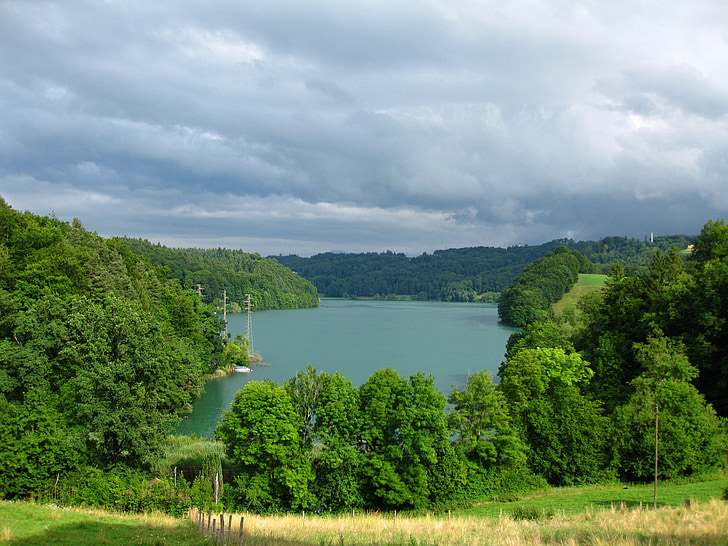 lake, water, switzerland, landscape, waters, lake wohlen, nature