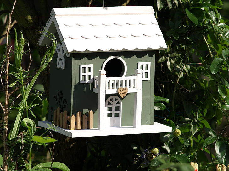 kavez za ptice, ljubav, vrt, romansa, kuća, birdhouse