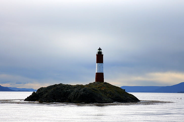 Lighthouse, Argentina, Ushuaia, landskap, naturen, vatten, Ocean