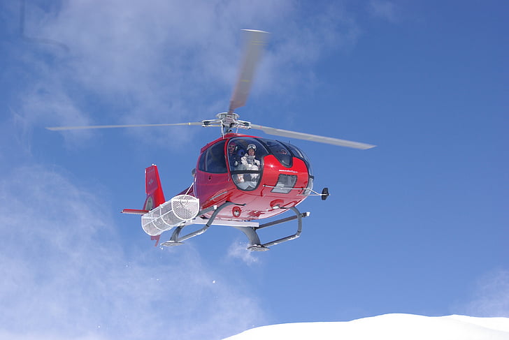 máy bay trực thăng, Lapland, Thuỵ Điển, núi, himmel