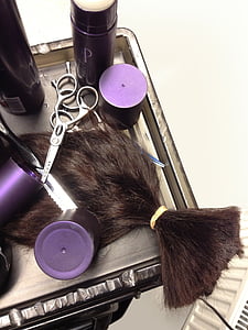 Haare, Haarschnitt, eine Reihe von Haar, das Haarbündel, Schere, Friseur, Friseursalon