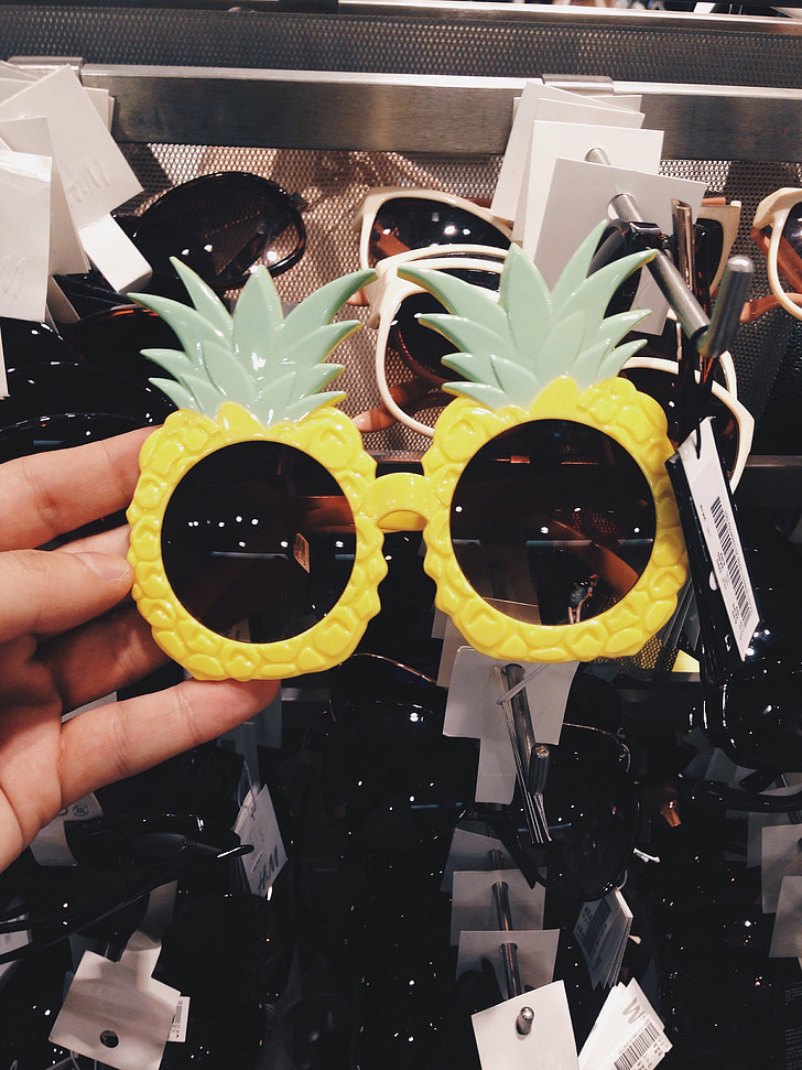 naočale, naočale, ananas, Hm