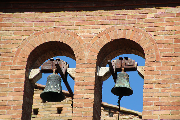 campanas, latón, Iglesia, anillo, campana de la iglesia