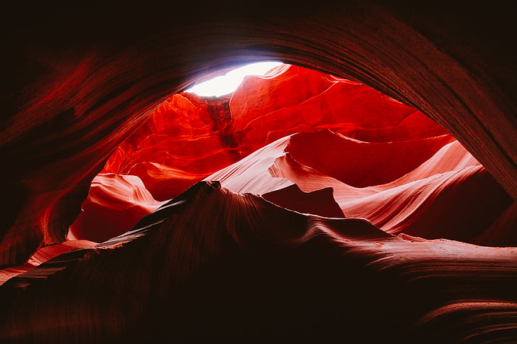 izvleček, antilopa canyon, umetnost, pega, svetlo, Canyon, jama