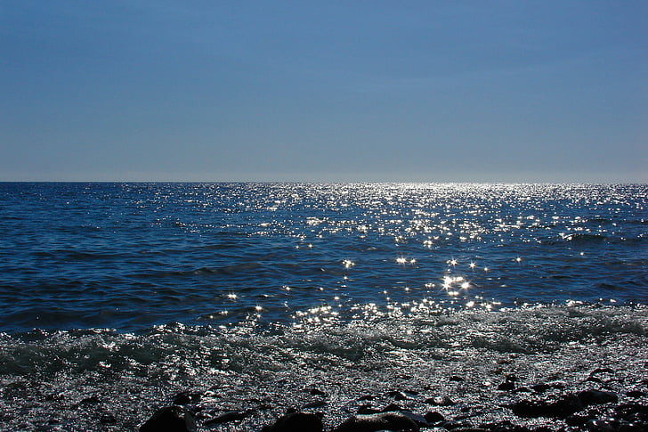 sea, water, reflections, mediterranean sea