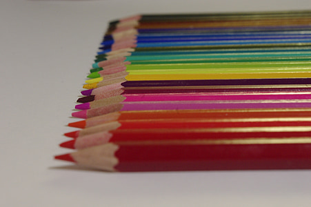 office, school, colouring pencils, children, colors, pencil, multi Colored