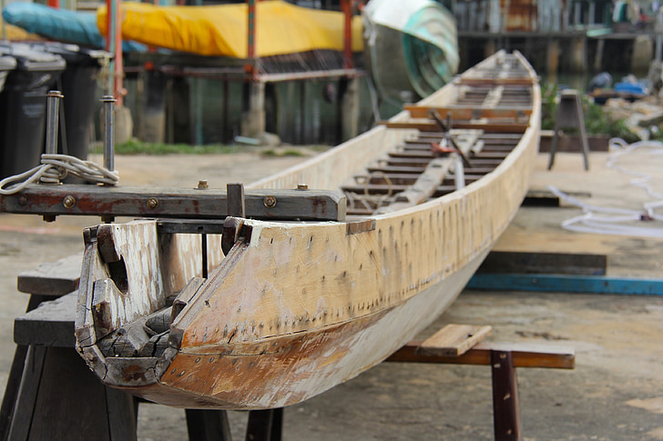 Вуд, лодка, пользовательские сделал лодка, деревня Tai o, Рыбацкая деревня, Рыбалка, Гонконг