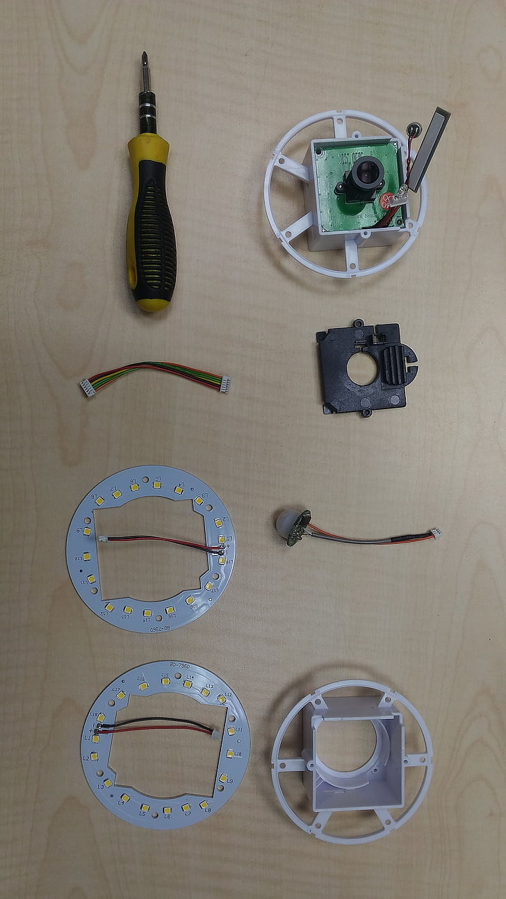 componente, módulo de, tornillo, LED, PCB
