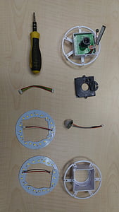komponent, modul, skrue, førte, PCB