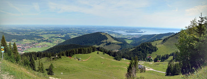 Alemania, Baviera, Aschau, Kampenwand, Alpenblick, Chiemsee