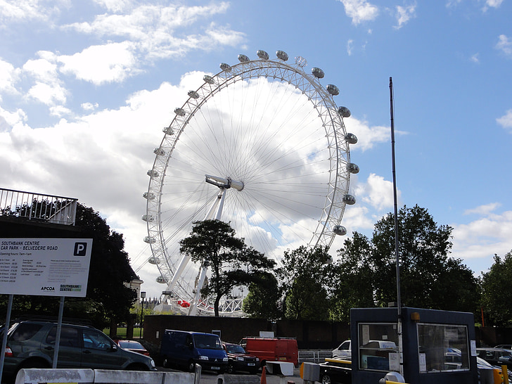 London eye, store hjul, pariserhjul, Urban, byen, England