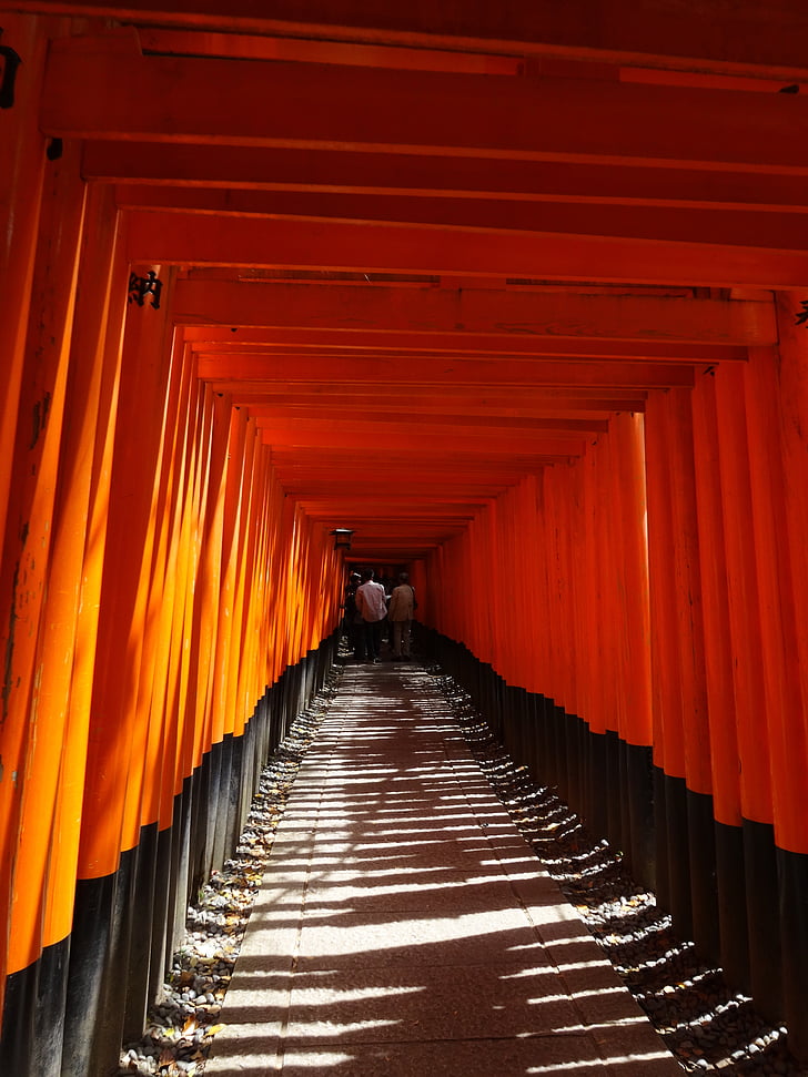 Fushimi inari-taisa shrine, senbon-torii, Kiotói, turizmus