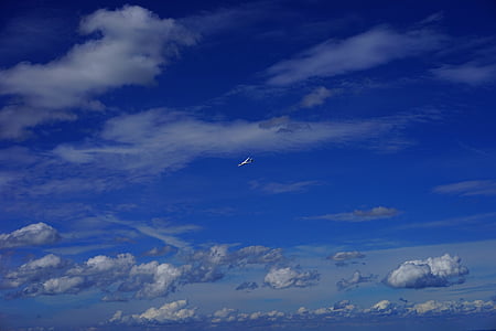 zweefvliegtuig piloot, zeil, sport, vliegen, wolken, Wind, haardroger