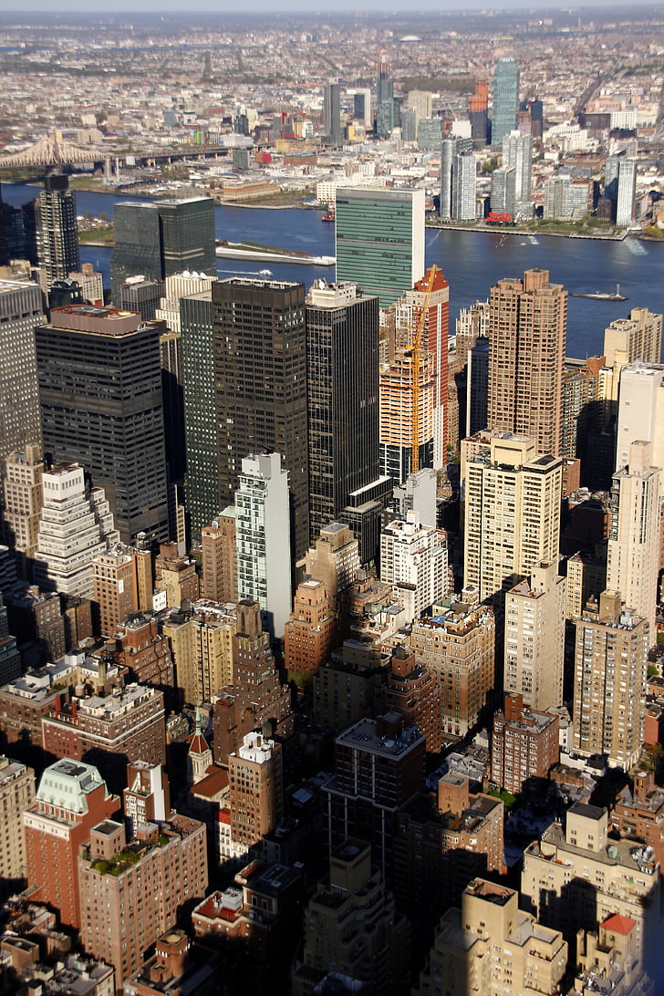 Nowy Jork, wieżowca Empire state building, niebo, Miasto, Urban, Manhattan, Imperium