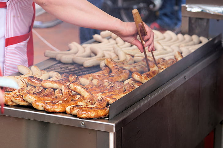 grill, bratwurst, barbecue, heat, grill sausage, meat, eat