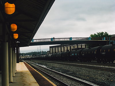 Черно, влак, железници, фотография, железопътен, железопътните, жп-гара