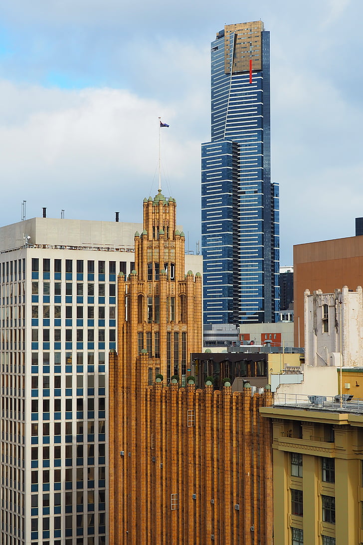 Melbourne, linija horizonta, Eureka, arhitektura, Australija, grad, viktorija