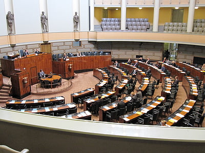 Parlement, maison du Parlement, la salle des séances plénières, Finnois, postes du Conseil d’administration, Président de la plate-forme
